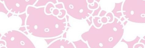 Kawaii, Pink Hello Kitty Widget Long, Pink Hello Kitty Banner, Long Pink Widget, Pink Cat Banner, Kitty Twitter Header, Hello Kitty Discord Banner, Hello Kitty Banners, Ps5 Background
