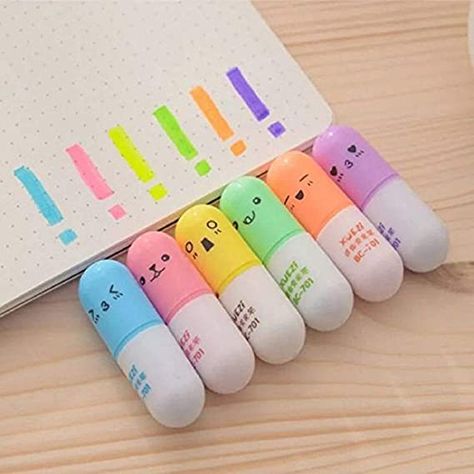 Pastel Highlighters Pens, Korean School Supplies, Pretty School Supplies, Pastel Highlighter, Cute Stationary School Supplies, Cute School Stationary, Highlighter Set, Kawaii School Supplies, Pretty Pens