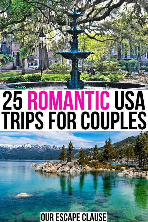 Trips For Couples, Couples Trips, Honeymoon Destinations Usa, Romantic Trips, Usa Trips, Romantic Travel Destinations, Us Travel Destinations, Romantic Destinations, Romantic Vacations