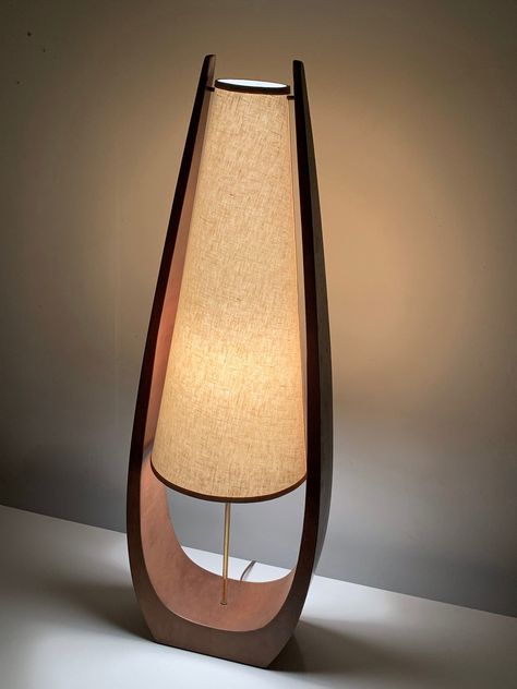 Mod Lamp, Wood Lamp Design, Mid Century Modern Lamp, Mid Century Modern Table Lamps, Mid Century Modern Lamps, Modern Lamps, Mid Century Table Lamp, Designer Table, Lamp Wood