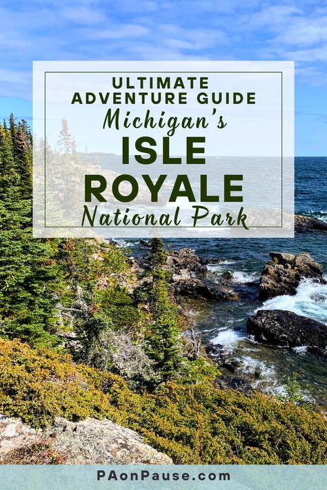 Embark on a wilderness adventure at Michigan's Isle Royale National Park. This remote island offers a unique escape into nature with activities such as backpacking along rugged trails, kayaking in pristine waters, and diving into shipwreck sites. Explore scenic overlooks, spot moose and other wildlife, and enjoy the solitude of this least visited national park. Perfect for those looking to disconnect, get ready for an unforgettable experience in one of America's true wilderness areas! Nature, Isle Royale, Isle Royale National Park, Adventure Guide, Michigan Travel, Remote Island, Mackinac Island, Upper Peninsula, Canoe And Kayak