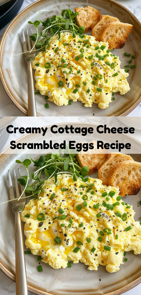 Creamy Cottage Cheese Scrambled Eggs easily. Cottage Cheese And Scrambled Eggs, Creamy Cottage Cheese Scrambled Eggs, Scrambled Egg Whites And Spinach, Scrambled Eggs Cottage Cheese, Wet Scrambled Eggs, Best Way To Make Scrambled Eggs, Scrambled Eggs With Cottage Cheese And Spinach, Cottage Cheese Savory Breakfast, 29g Protein Cottage Cheese Egg Bake