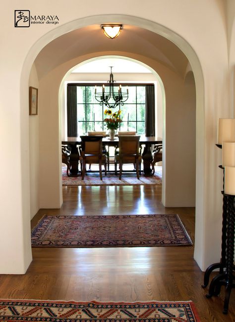 Old California Style - Mediterranean - Dining Room - Santa Barbara - by Maraya Interior Design | Houzz Spanish Revival Dining Room, Old California Style, Santa Barbara Style Interiors, Mediterranean Dining Room, Mission Revival, 1920s Home, Spanish Homes, Old California, Spanish Mission