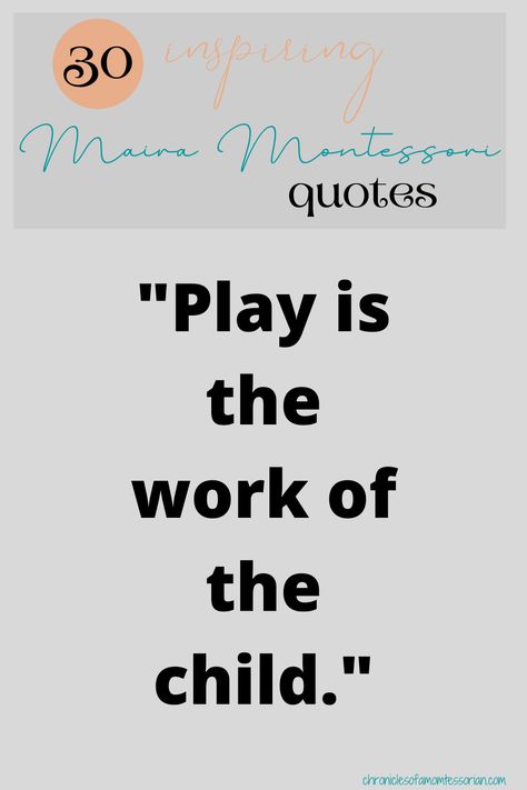 30 of Maria Montessori’s most inspiring quotes | Chronicles of a Momtessorian Montessori, Maria Montessori Quotes Early Childhood, Childcare Quotes, Maria Montessori Quotes, Quotes On Education, Early Childhood Education Quotes, Card Ornaments, Montessori Quotes, Childhood Quotes