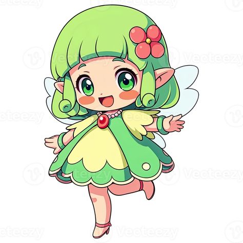 Cute Chibi Fairy AI Generative Kawaii, Fairy Chibi Drawing, Chibi Fairy, Kawaii Fairy, Chibi Art, Fairy Illustration, Dark Fairy, Kpop Style, Cute Fairy