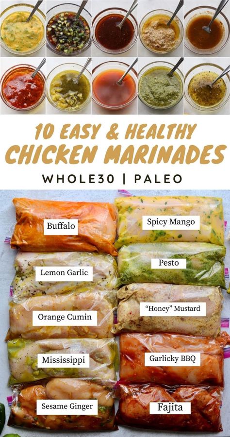 Healthy Chicken Marinades, Chicken Breast Marinade Recipes, Healthy Chicken Marinade, Chicken Breast Marinade, Chicken Marinade Recipes, Resep Diet, One At A Time, Healthy Food Facts, Marinade Recipes