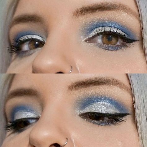 Ravenclaw Inspired Makeup, Harry Potter Makeup Looks Ravenclaw, Ravenclaw Makeup Looks, Ravenclaw Makeup, Harry Styles Makeup, Maquillage Harry Potter, Harry Potter Makeup, Mack Up, Harry Porter