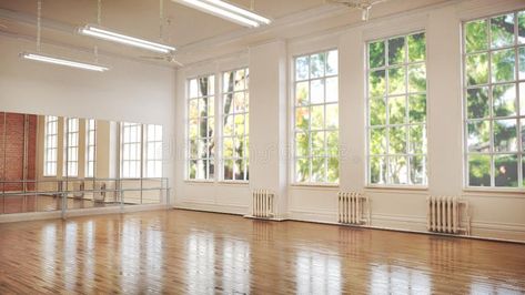 Home Ballet Studio, Barbie Aesthetics, Ballet Room, Dance Studio Design, Home Dance Studio, Studio Illustration, Illustration Interior, Ballet Studio, Yoga Studio Design