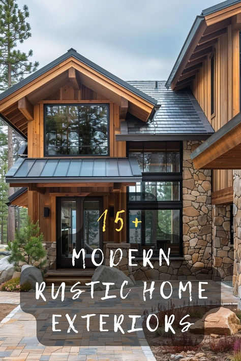 Looking to elevate your home's exterior? Discover these 15 modern rustic home exterior designs that perfectly blend contemporary style with rustic charm. Click to see how you can transform your home! 🌲🏡 #HomeDesign #RusticExterior #ModernRustic #HomeInspiration #ExteriorDesign