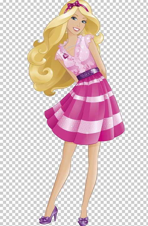 Barbie Clipart Free Printable, Barbie Clipart, Diy Cake Topper Printable, Barbie Christmas Tree, Barbie Png, Barbie Party Decorations, Doll Cartoon, Barbie Birthday Cake, Bolo Barbie