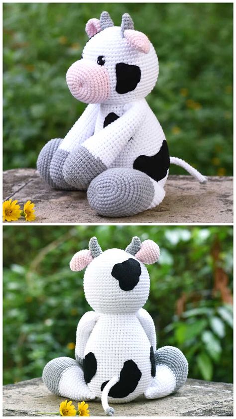 Amigurumi Zoya The Cow Free Pattern - Free Amigurumi Amigurumi Patterns, Crochet Stuffed Cow Free Pattern, Stuffed Cow Pattern Sewing Free, Crochet Cow Pattern Free Amigurumi, Free Cow Crochet Patterns, Crochet Cow Free Pattern, Crochet Cow Pattern Free, Amigurumi Cow Free Pattern, Cow Amigurumi Free Pattern