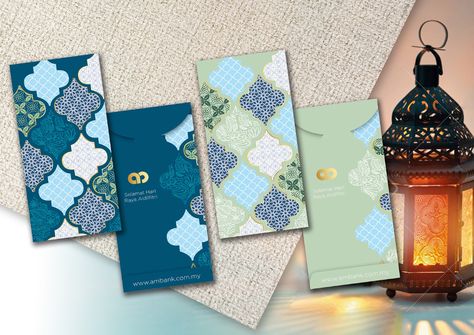 Ambank Money Packet Design- Hari Raya, Deepavali on Behance Money Packet Raya, Raya Packet Design, Sampul Duit Raya Design, Sampul Raya Design, Raya Packet, Raya Design, Money Packet, Packing Box Design, Eid Envelopes