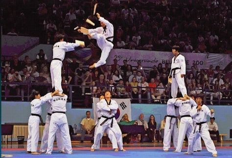 A team of 21 Taekwondo masters, that have studied at Dong-A University in South Korea, have been traveling across the United States putting on extravagant shows in order to promote the art of Taekwondo. Hapkido, Jiu Jitsu, Taekwondo Korea, Korean Taekwondo, Monica Brant, High Kick, Tae Kwon Do, Self Defense Martial Arts, Chiropractic Wellness