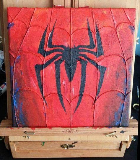 Today I have a super fun roundup for you–25 AMAZINGLY cool crafts that you can make with your Hot glue gun! And I am not talking about felt flowers and gluing stuff together–I’m talking HOT GLUE as the star of the show! Making designs, jewelry, art! So many amazing ideas!!! If you don’t have a … Spiderman Canvas Painting, Spiderman Canvas, Red Painting, Desain Signage, Kunst Inspiration, Easy Canvas Painting, Tableau Art, Glue Gun, Hot Glue Gun