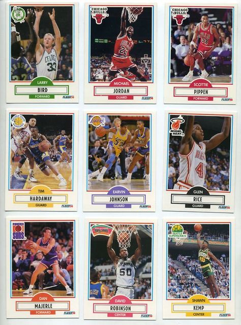 I collected basketball cards for a long time. I think had almost the entire set of 1990-91 Fleer set. Nba Players, Basketball, Figurine, Rookie Of The Year, Basketball Cards, Nba, The Year, Baseball Cards, Collectibles