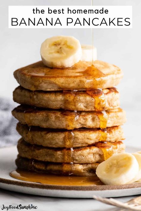 Best Banana Pancakes, Homemade Banana Pancakes, Fluffy Banana Pancakes, Easy Banana Pancakes, Banana Pancakes Healthy, Greek Yogurt Pancakes, Banana Pancake, Yogurt Pancakes, Banana Pancakes Recipe