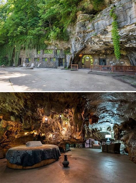 Beckham Creek Cave Lodge, Arkansas, United States Fantasyland Hotel, Igloo Village, Coolest Hotels, House In The Clouds, Fogo Island Inn, Treehouse Point, Unusual Hotels, Underwater Caves, Cave Hotel
