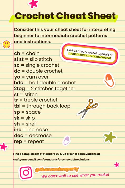 Amigurumi Patterns, Crochet Cheat Sheet For Beginners, Crochet Written Patterns English, Crochet Abbreviations Cheat Sheets, Very Easy Crochet Projects, Cute Crochet Gifts For Boyfriend, Crochet Yarn Types, Crochet Abbreviation, Crochet Cheat Sheet