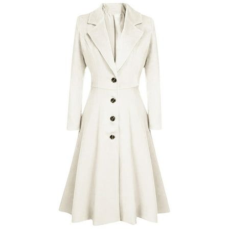 Please kindly noted that this item is sold by Lunbrest from Joybuy marketplace. Womens Winter Lapel Button Long Trench Coat Jacket Ladies Parka Overcoat Outwear Please check the Size Chart before order. If you are not sure the size, please send message to us Specifications: Gender:Women Material:Cotton,Wool Clothing Length:Regular Pattern Type:Solid Sleeve Style:Regular Style:Fashion Closure Type:Button Sleeve Length:Long Sleeve Package include:1PC Coat Note Please compare the detail sizes with Winter Jackets For Women, Trench Coats Women Long, Woolen Coat Woman, Trench Coat Dress, Purple Coat, Coat Women Fashion, Langer Mantel, Look Retro, Women Overcoat