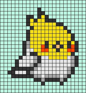Cute Animals Pixel Art, Pixel Art Animals Cute, Bird Alpha Pattern, Pixel Art Templates Easy, Paper Pixel Art, Pixel Art Bird, Pixley Art, Bird Pixel Art, Small Pixel Art Pattern