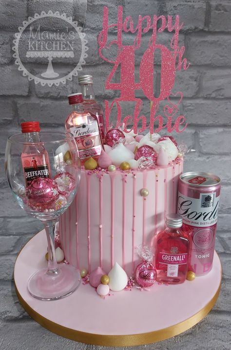 40 + 1 Birthday Cake, Alcohol Cake For Woman, 18th Alcohol Birthday Cake, Birthday Cake For 22 Year Old Woman, Barbie 40th Birthday Cake, 18th Birthday Cake With Alcohol Bottles, 21st Birthday Cakes For Girls Turning 21 Classy, Baddie Birthday Cake Ideas, Bday Cake For Women