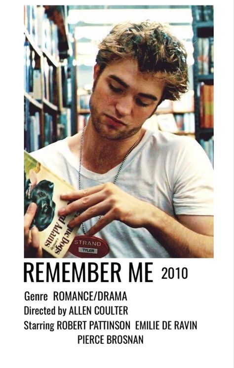 Remember Me Movie Poster, Remember Me Poster, Remember Me Robert Pattinson, Robert Pattinson Remember Me, Beret Hijab, Tyler Hawkins, Indie Kid Aesthetic, Kid Aesthetic, Robert Pattinson Movies