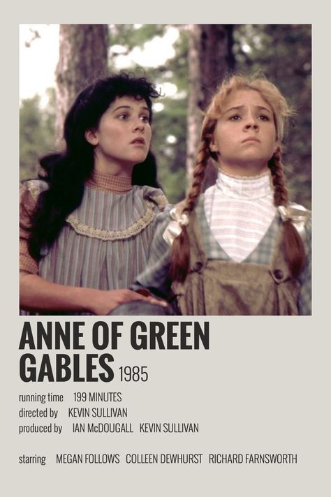 Anne Of Green Gables Movie Poster, Anne Of Green Gables Poster, Show Polaroid Poster, Movie Board, Girly Movies, New Movies To Watch, Iconic Movie Posters, Most Paused Movie Scenes, Great Movies To Watch