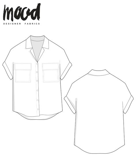 The Clay Blouse - Free Sewing Pattern - Mood Sewciety Molde, Free Sewing Patterns For Women Tops, Blouse Pattern Free, Shirt Patterns For Women, Mood Sewciety, Mood Designer Fabrics, Free Pdf Sewing Patterns, Fabric Sewing Patterns, Shirt Sewing Pattern