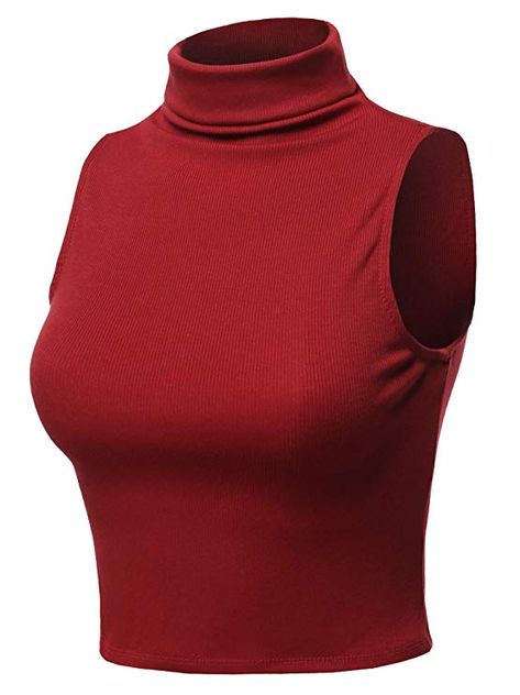 Red Tops, Elegant Styles, Ribbed Turtleneck, Ribbed Knit Top, Summer Fashion Trends, Red Outfit, Turtle Neck Top, Kpop Fashion Outfits, Fashion Design Clothes