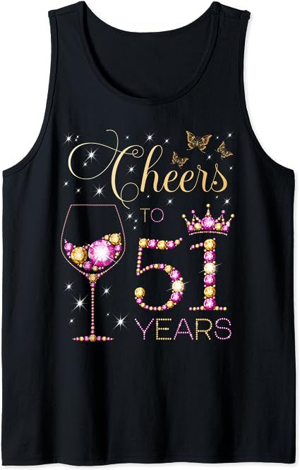 Cheers to 51 Years Old 51st Birthday Party Women 51st Bday shirt, 51st birthday shirt for woman, 51 years old woman t-shirt, 51 years old Queen birthday shirt, 51st birthday party shirt, Cheers to 51 years shirt.
51st Birthday design,51 years old woman birthday shirt, cheers to 51 shirt, 51st birthday woman tee shirt, cheers to 51 years old shirt for women, 51 years old Queen shirt, 51st birthday party t-shirt for women. 37 Birthday Party Ideas For Women, Birthday Party Women, 30th Birthday Party Women, 50th Birthday Party For Women, 40th Birthday Party For Women, 40th Birthday Party Favors, Bday Shirt, 50th Birthday Women, 67th Birthday