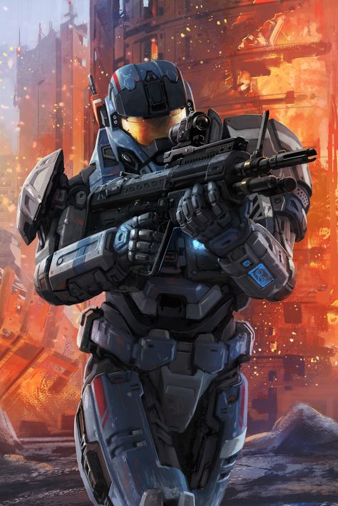 Halo: Reach Carter, on ArtStation at https://www.artstation.com/artwork/L3wrbP Halo Chief, Isaac Hannaford, Title Screen, Halo Reach, Concept Artist, Art Director, Master Chief, Great Britain, Halo