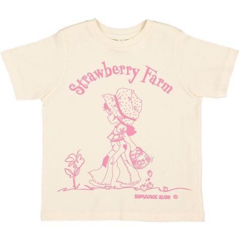 Hart Strawberry Farm - Cream Pink – romanticblue Strawberry Farm, Quoi Porter, Pink Shirt, Dream Clothes, Infant Tees, Look Cool, Screen Printed, Original Design, Cotton Tee