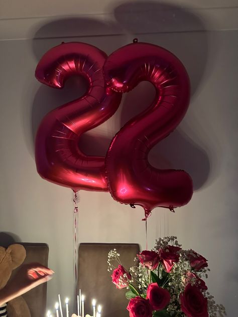 Twenty two years old🧚🏻‍♀️ Its My Birthday 22 Years, Bolo Taylor Swift, Happy Birthday 22, 22nd Birthday Cakes, Red Birthday Party, Simple Birthday Decorations, Birthday Goals, Cute Birthday Pictures, 21st Birthday Photoshoot