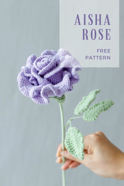 Roses Au Crochet, Crochet Rose Pattern, Crochet Bouquet, Crochet Flowers Free Pattern, Crochet Design Pattern, Crochet Plant, Valentines Crochet, Crochet Sunflower, Beginner Crochet Projects