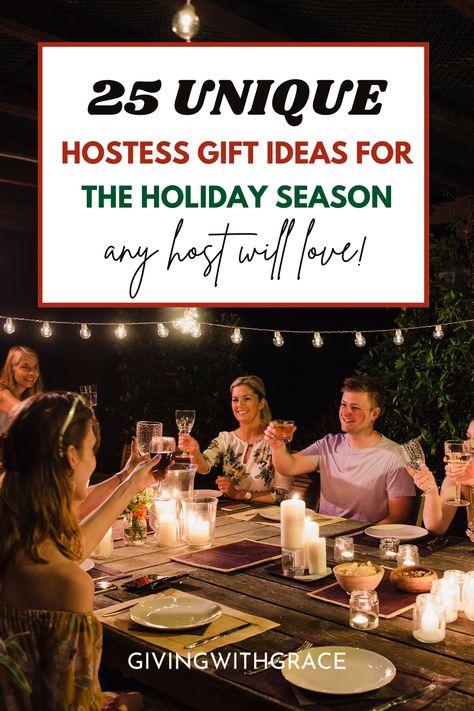 25 unique hostess gift ideas for the holiday season any host will love Christmas Gifts For Hostess, Host Christmas Gift, Host And Hostess Gift Ideas, Host Gift Ideas Christmas, Nye Hostess Gift, Gift Ideas For Hostess, Cute Hostess Gifts, Hostess Christmas Gift Ideas, Hostess Gift Basket Ideas