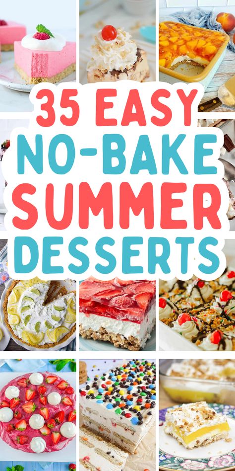 easy desserts with few ingredients Easy Dessert Buffet Ideas, Easy Party Sweet Treats, Easy Desserts For Father’s Day, No Back Desserts Easy, Meal Train Dessert Ideas, Pool Dessert Ideas, Easy Desserts For Cookout, Desserts For A Bbq Summer, No Bake Party Desserts