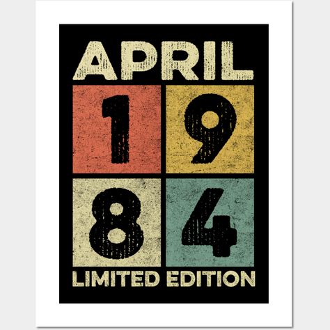 38 Year Old 38th Birthday Design for April 1984 born Limited Edition Legend BDay Gift : This design is a great funny present birthday ideas for limited edition legends and queens who were born in April 1984 in their 38th birthday turning 38 years old and love Retro color scheme to celebrate a Happy BDay Party with supplies.Grab this apparel with nice gift collection of birthday decorations, cards, accessories, and journals to make a nice party with dad, mom, brother, sister, wife, husband, grand 29th Birthday Gifts, 37 Birthday, 77th Birthday, 79th Birthday, 61 Birthday, February Ideas, 39th Birthday, 42nd Birthday, 38th Birthday