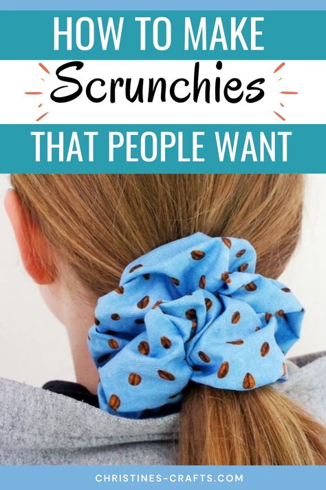 How to Sew Hair Scrunchies - Great DIY Scrap Busting Project ~ Couture, Sew Hair Scrunchies, Scrunchies Diy Measurements, How To Make Scrunchies, Diy Hair Scrunchies, Crochet Bow, Scrunchies Diy, Cute Sewing Projects, Scrap Fabric Projects