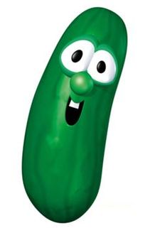 Larry the Cucumber | VeggieTales - the Ultimate Veggiepedia Wiki | Fandom Cucumber From Veggie Tales, Veggie Tales Birthday Party, Veggie Tales Birthday, Green Face Paint, Chicago Hot Dog, The Little Drummer Boy, Green Characters, Silly Songs, Funny Paintings