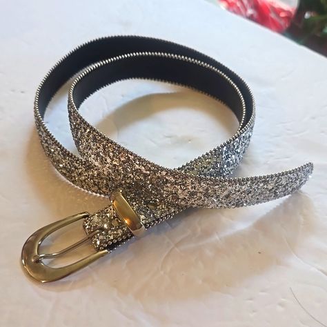 Womens Size Extra Large Bling Belt Silver Sparkle Glitter Shiny Bright Silver Buckle * Belts Are Measured From The End Of The Buckle New Without Tags! Western Bling Belt,Silver Glitter,Bright,Shiny,Modern, Contemporary, Sparkle,Womens 782 Glitter Belt, Bling Belt, Western Bling, Bling Belts, Silver Sparkle, Sparkles Glitter, Silver Glitter, Belt Buckles, Modern Contemporary