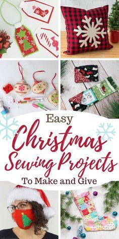 Natal, Easy Christmas Sewing Projects, Easy Christmas Sewing, Diy Christmas Sweater, Sewing Christmas Gifts, Christmas Gift Tags Diy, Mini Christmas Stockings, Christmas Sewing Projects, Holiday Sewing