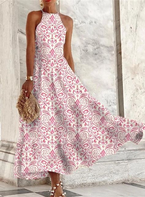 Mode Prints, Sundress Outfit, Beach Party Dress, Moda Floral, Long Dress Fashion, Mode Casual, Summer Party Dress, Long Summer Dresses, Party Dress Long