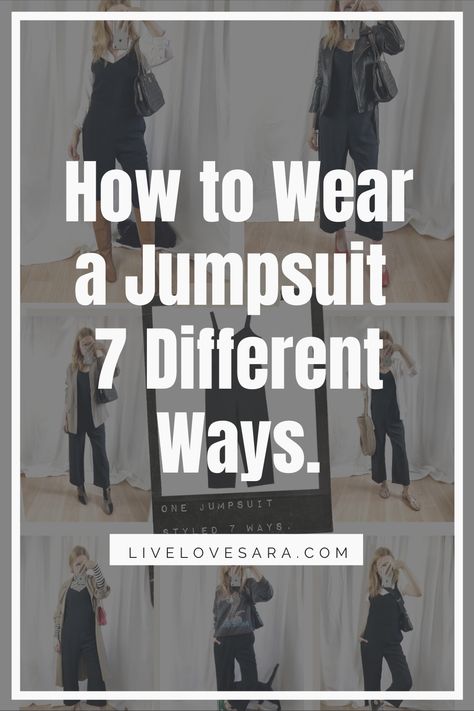 Old Navy Black Jumpsuit Outfit, T Shirt Under Jumpsuit, Jumpsuit Under Shirt, Jacket For Jumpsuit Outfit, Black Jumpsuit Jean Jacket Outfit, Shirt Over Jumpsuit Outfit, Jumpsuit With Long Sleeves Underneath, Black Sleeveless Jumpsuit Outfit, How To Wear Jumpsuit