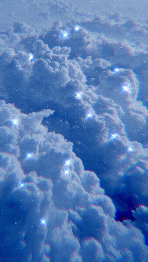 3d Cloud Wallpaper, Blue Glam Aesthetic, Y2k Clouds, Rain Clouds Aesthetic, Blue Glitter Aesthetic, Cloud 9 Aesthetic, Wallpapers Clouds, Cloud Wallpapers, Vibes Background