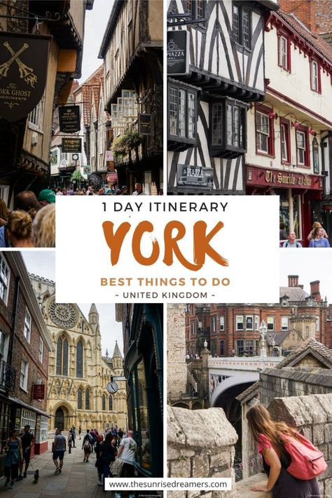 The Best 1 Day York Itinerary: Things To Do (2023) Visiting York England, York Uk Things To Do, Things To Do In York England, Yorkshire Travel, Uk Vacation, Yorkshire Day, York Castle, Day Trip From London, London September
