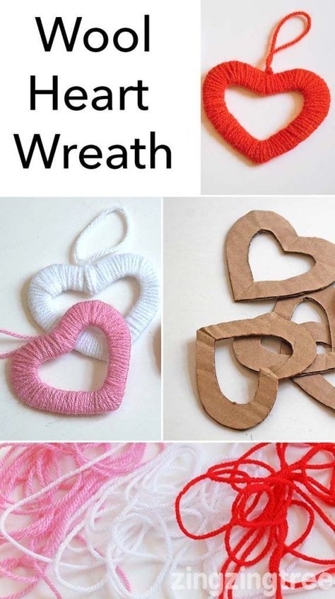 Wool Wreath, Paper Flowers For Kids, Saint Valentin Diy, Paper Rose Template, Diy Valentine's Day Decorations, Baby Learning Activities, Easy Paper Flowers, Diy Valentines Decorations, Beautiful Cupcakes