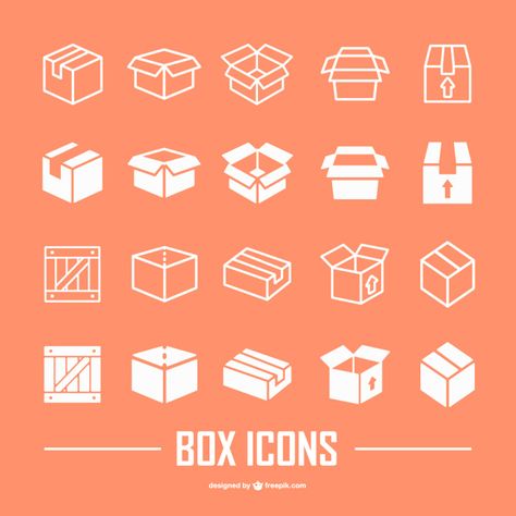 Flat Icons, Icon Package, Bold Logo Design, Brochure Inspiration, Express Logo, Flat Design Icons, Box Icon, Flat Icons Set, Box Mockup