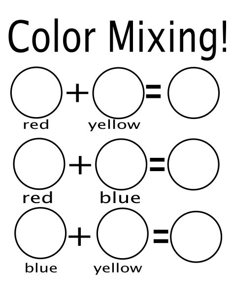Color-mixing Worksheet Printable Mixing Paint Activity For Preschool, Pre K Activities Science, Color Mixing Printable, Color Unit Kindergarten, Color Wheel Kindergarten, Color Wheel For Preschoolers, Worksheets For Three Year Olds, Prek Math Activities Worksheets, Color Theory Kindergarten