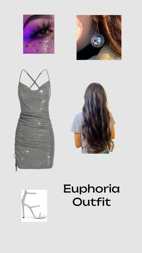 euphoria party outfit #euphoria #euphoriaoutfitinspo #discoballaesthetic #euphoriamakeup #outfit Party Outfit Euphoria, Outfit Euphoria, Euphoria Outfits Party, Euphoria Party, Ball Aesthetic, Outfit Shuffles, Party Fits, Disco Outfit, Aesthetic Outfits