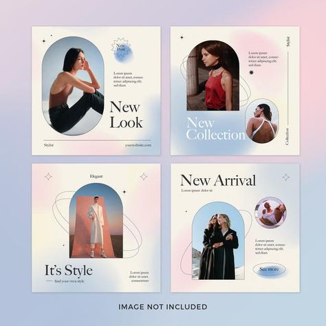 Gradient Social Media Post, Media Social Design, Social Media Design Fashion, Gradient Web Design, Instagram Fashion Post Ideas, Canva Graphics Design, Fashion Social Media Design, Ig Post Design, Instagram Design Ideas